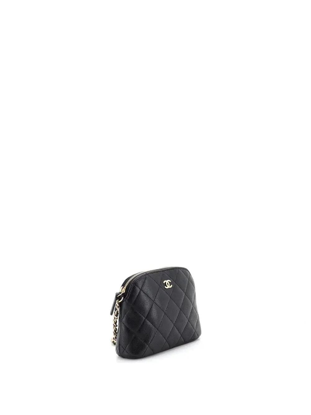 Chanel Cc Dome Zip Clutch With Chain #279533C47B